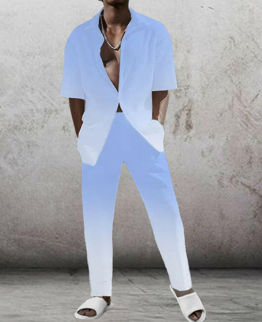 3D Printed Designs Shirt And Trousers Suit Set