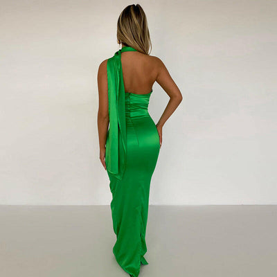 Women's Backless Tight-fitting Hip Scarf Dress Long Skirt