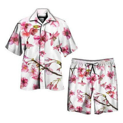 Men's 3D Digital Printing Casual Short-sleeved Shirt Shorts Set