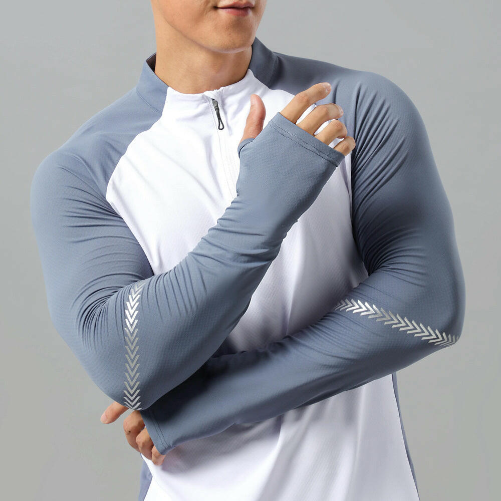 Stand Collar Half Zip Solid Color