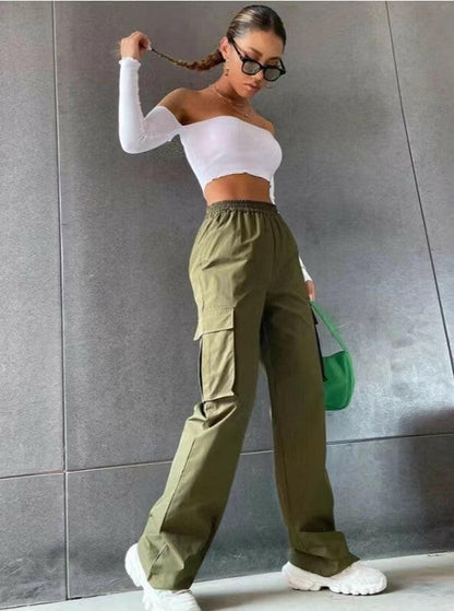 High Waist Season Wide Leg Pants Straight Loose