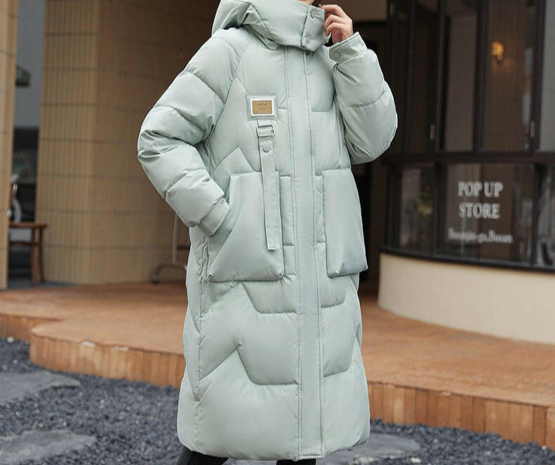 Detachable Hat Women's Mid-length Thickened Women's Coat