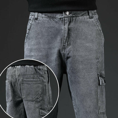 Workwear Multi-pocket Jeans For Men