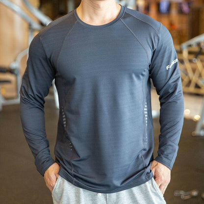 Men's Loose T-shirt Fitness Long Sleeve