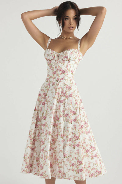 Women's Fashionable Hollowed Out Floral Dress
