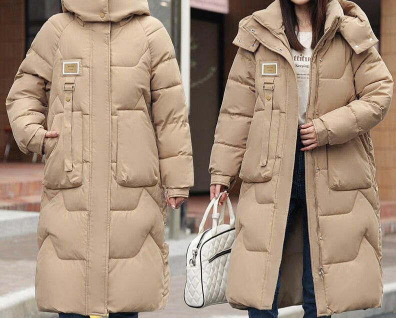 Detachable Hat Women's Mid-length Thickened Women's Coat