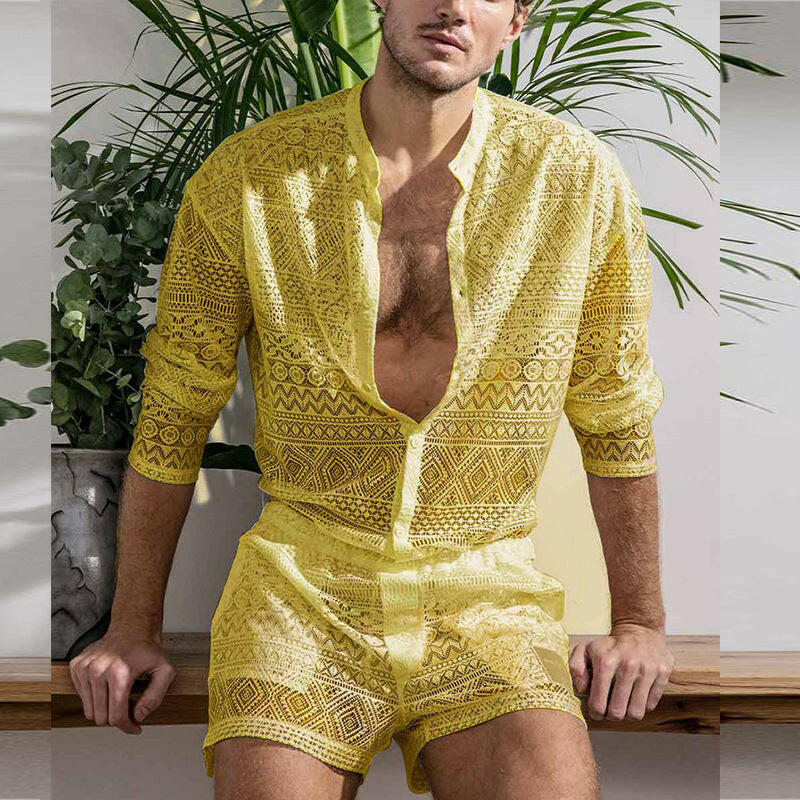 Men's Transparent Summer Sportswear Set