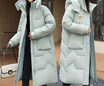 Detachable Hat Women's Mid-length Thickened Women's Coat