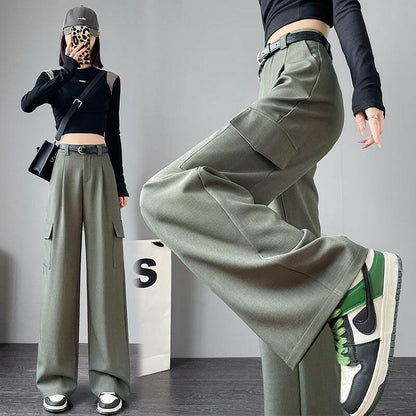 Women's High Waist Trousers Wide Leg Pants