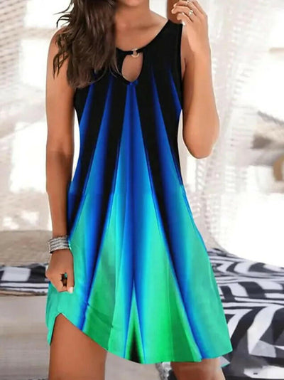 Women's Clothing Sleeveless Printed Dress