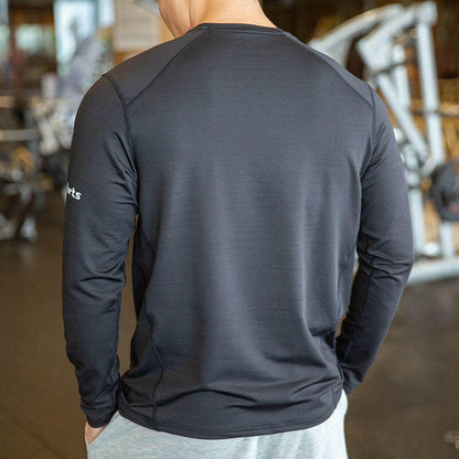 Men's Loose T-shirt Fitness Long Sleeve