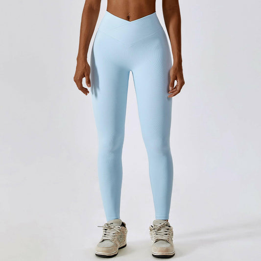 Cross High Waist Tight Thread Hip Raise Yoga Pants