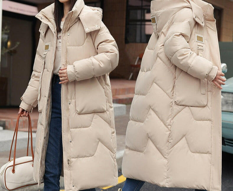 Detachable Hat Women's Mid-length Thickened Women's Coat