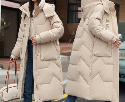 Detachable Hat Women's Mid-length Thickened Women's Coat