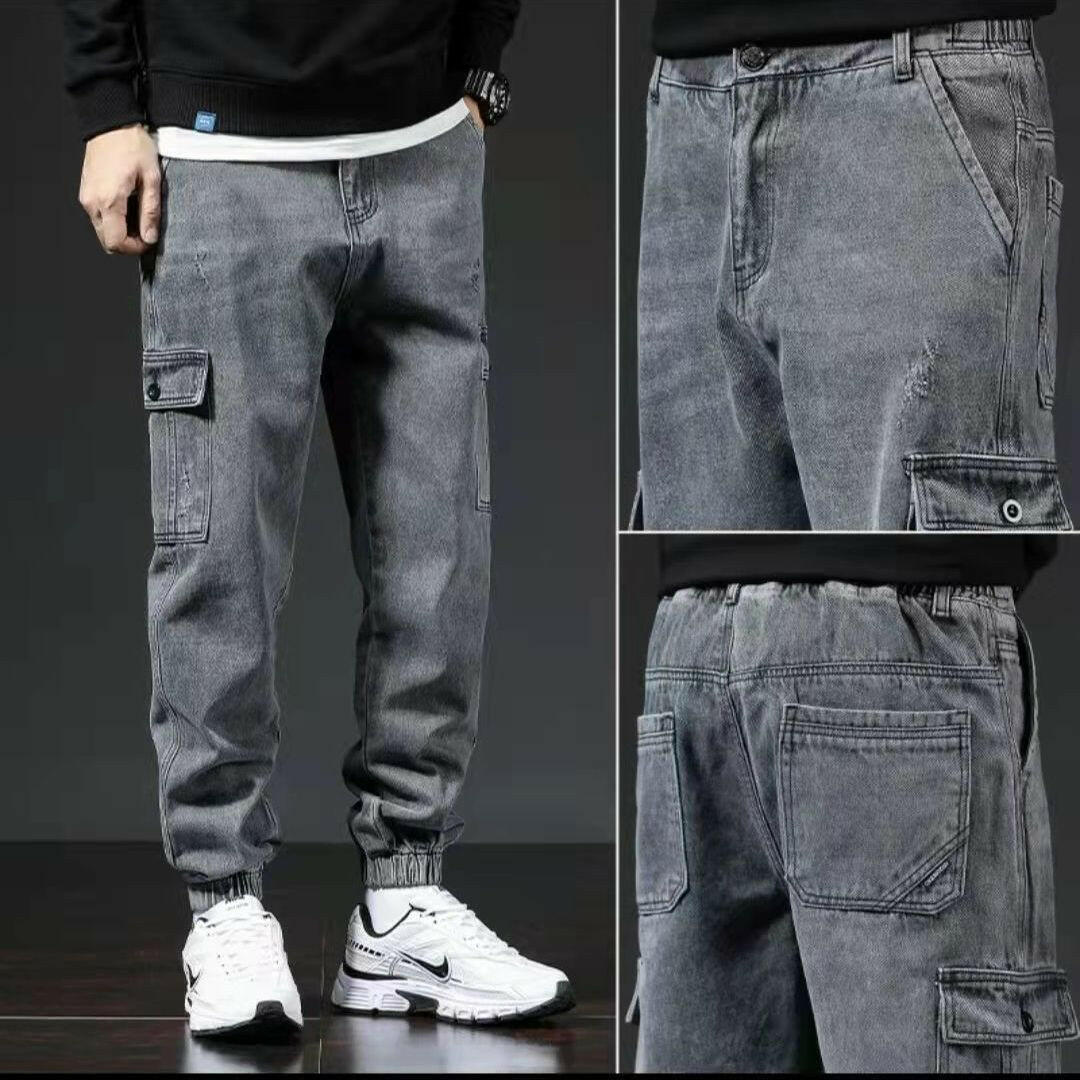 Workwear Multi-pocket Jeans For Men