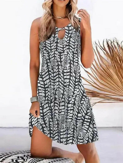 Women's Clothing Sleeveless Printed Dress
