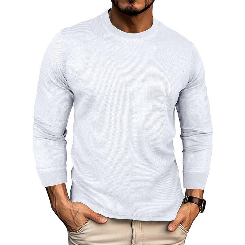 Men's Fashion Casual Loose Round Neck Long-sleeved T-shirt