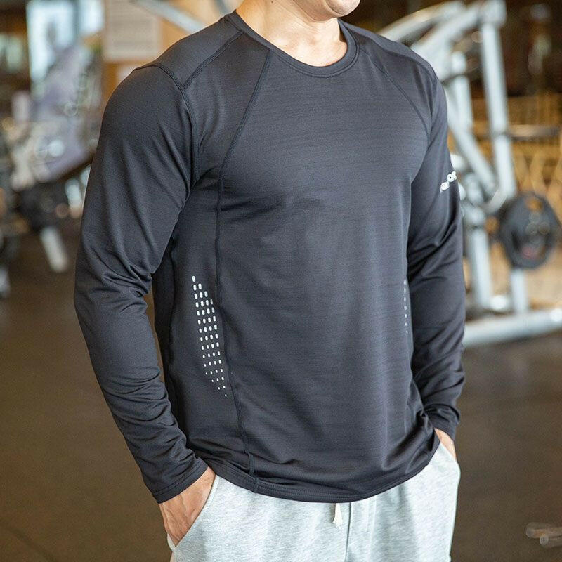 Men's Loose T-shirt Fitness Long Sleeve