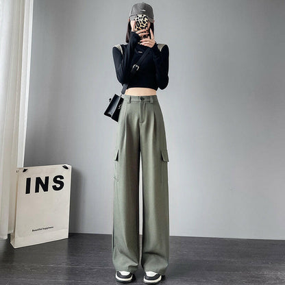 Women's High Waist Trousers Wide Leg Pants