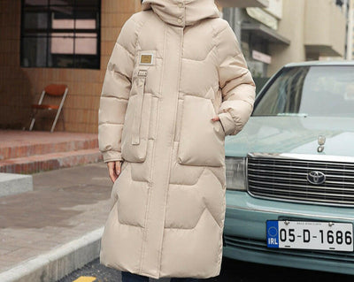 Detachable Hat Women's Mid-length Thickened Women's Coat