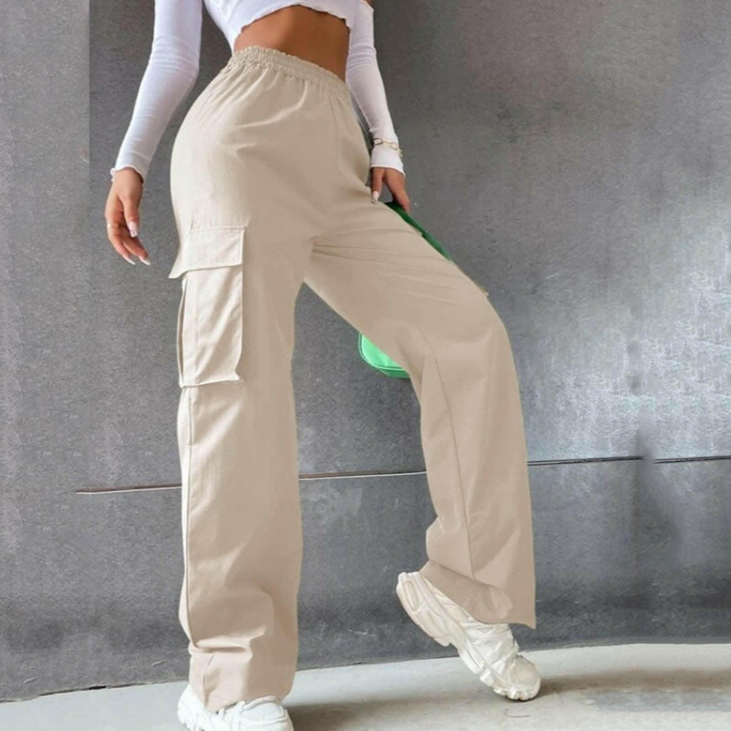 High Waist Season Wide Leg Pants Straight Loose