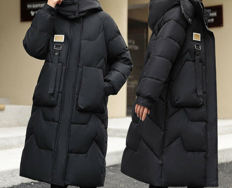 Detachable Hat Women's Mid-length Thickened Women's Coat