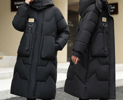 Detachable Hat Women's Mid-length Thickened Women's Coat