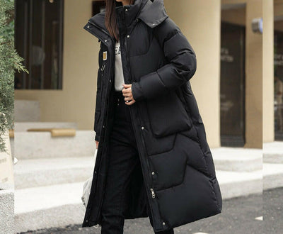 Detachable Hat Women's Mid-length Thickened Women's Coat