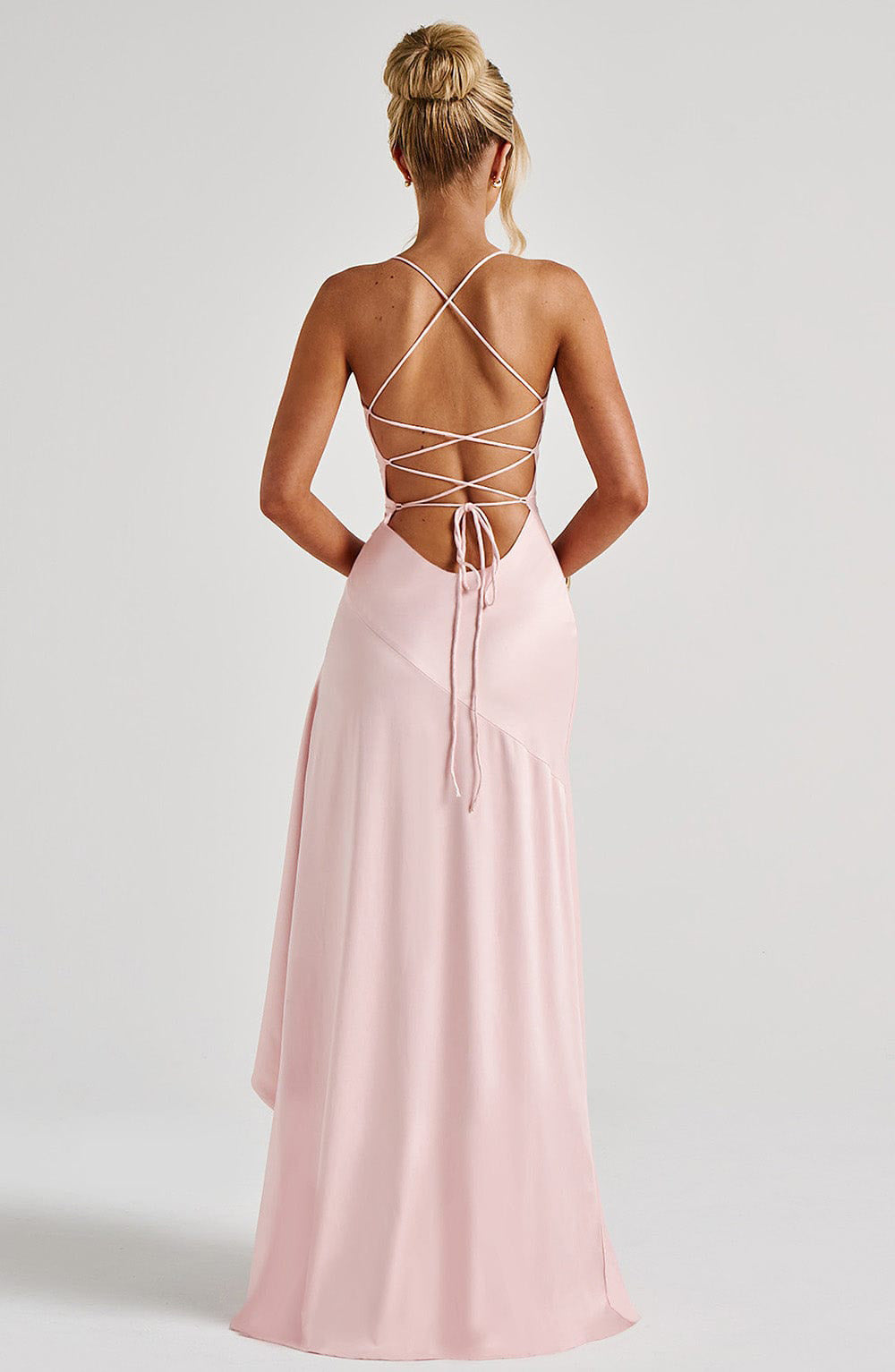 Backless Ruffles Irregular Maxi Dress