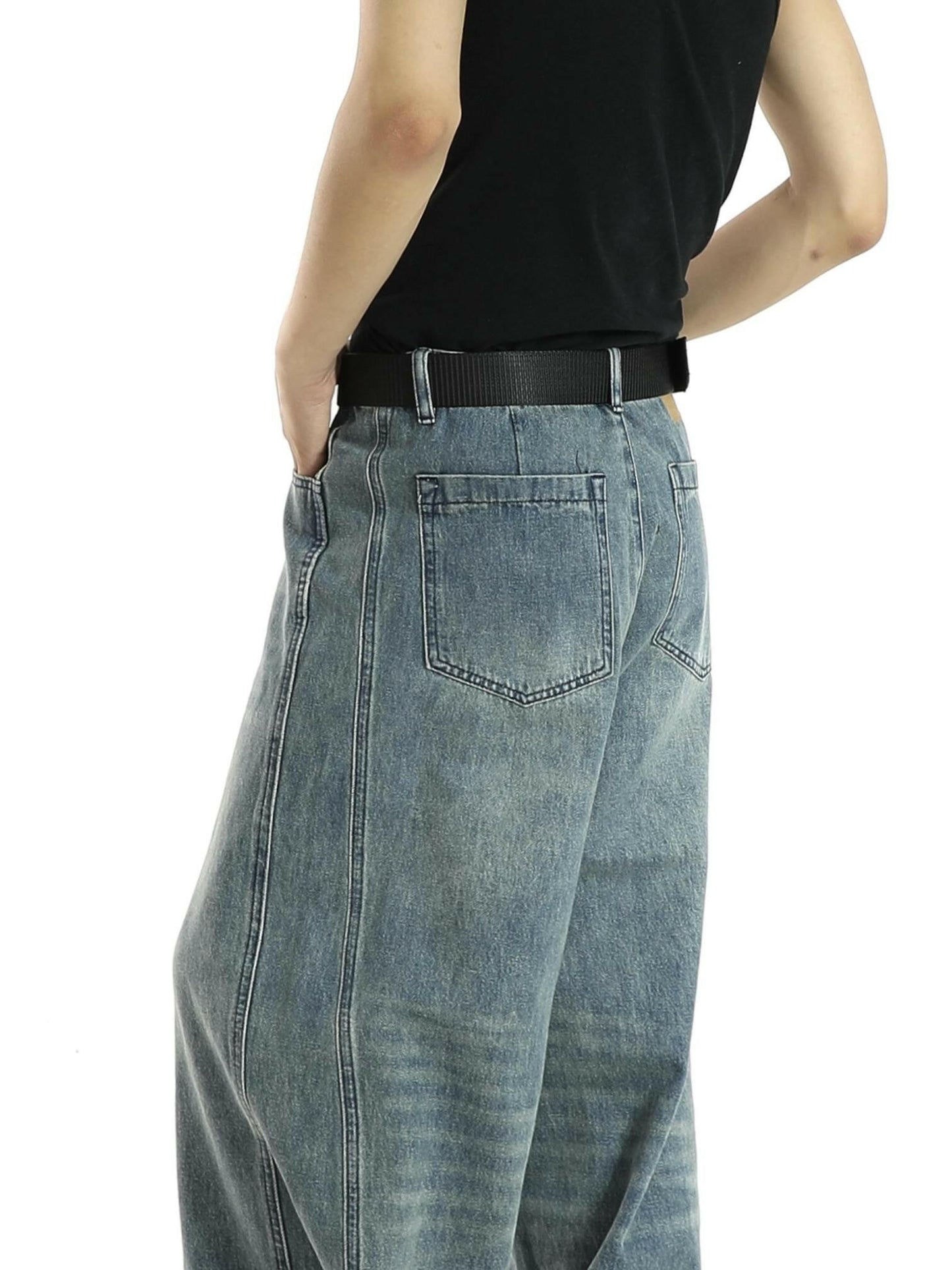 Retro Versatile Wide Leg Jeans Men's New Loose