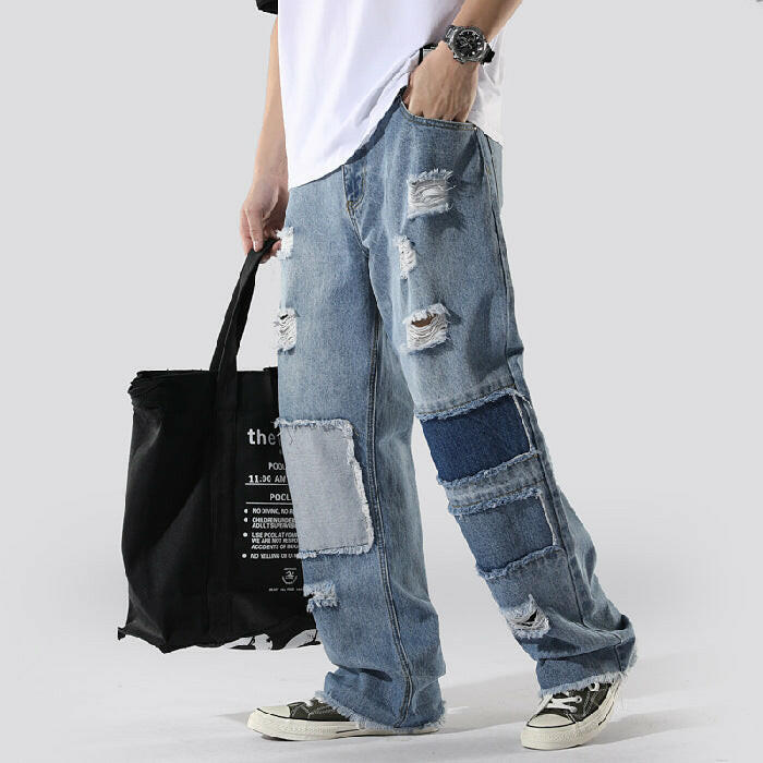 French Overalls Men's Baggy Daddy Pants