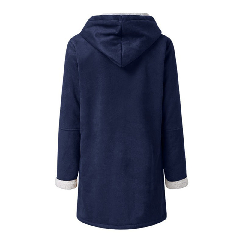 Winter Jackets For Women Sherpa Lined Jacket Duffle Toggle Coat Hooded Fleece