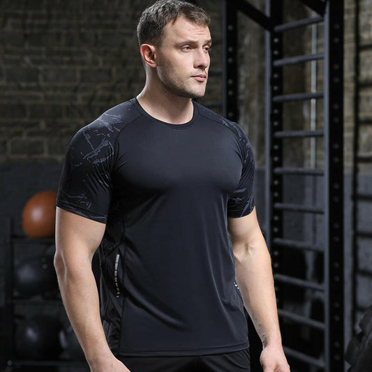 Ice Silk Short Sleeve Fitness T-shirt