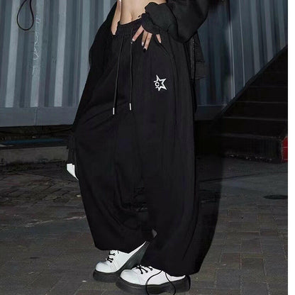 Drawstring New High Waist Slimming Track Pants