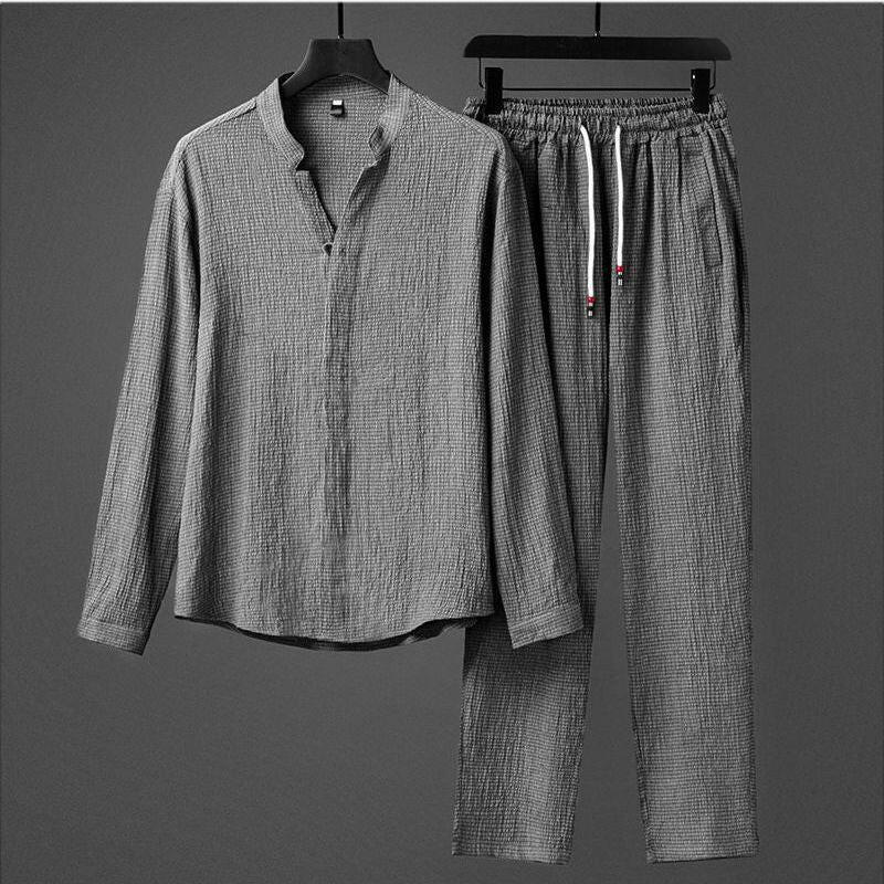 Men's Long Sleeve T-shirt Plus Pants Two-piece Set