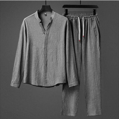Men's Long Sleeve T-shirt Plus Pants Two-piece Set