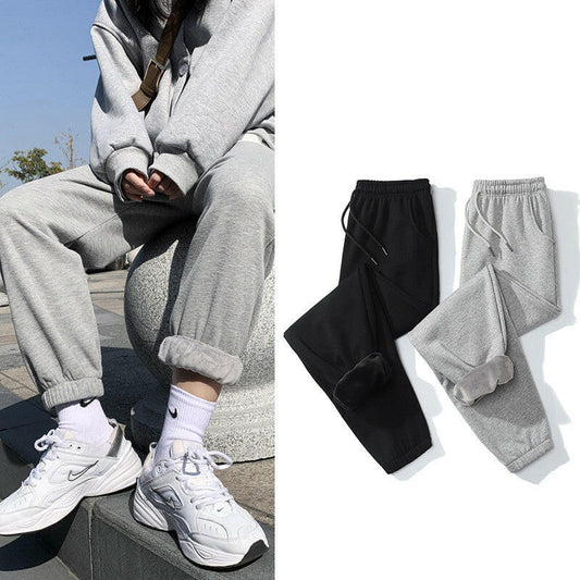 Women's Slim Loose Grey Sports Sweatpants