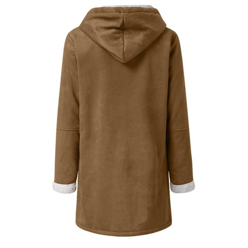 Winter Jackets For Women Sherpa Lined Jacket Duffle Toggle Coat Hooded Fleece