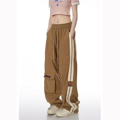 Women's Vintage Stripe Multi-pocket Casual Pants