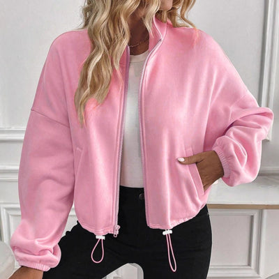 Plus Size Women's Jacket Simple Casual Sweatshirt