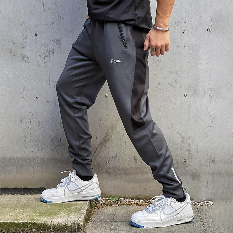 Sweatpants Panel Zip Pocket Stretch