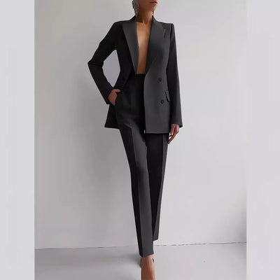 Women’s Single-Breasted Blazer & Slim Fit Suit Set