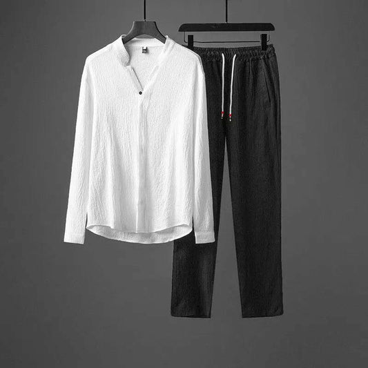 Men's Long Sleeve T-shirt Plus Pants Two-piece Set