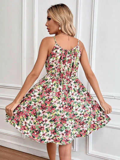 Floral Print Suspender Dress: Summer Style Essential