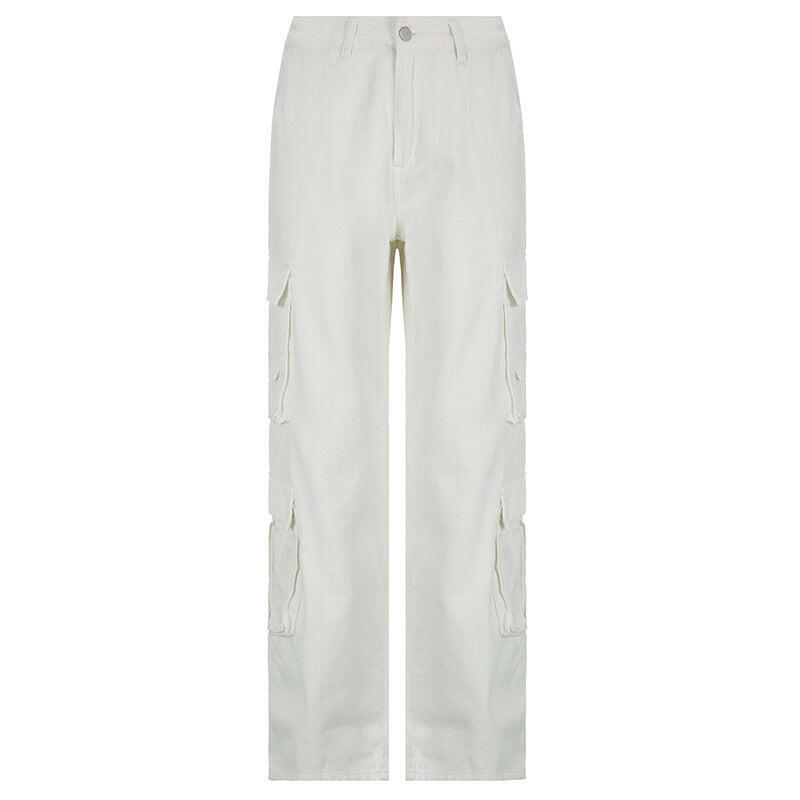 High-waist Straight-tube Casual Frock Trousers