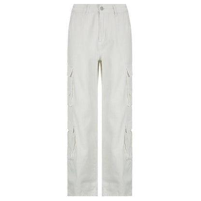 High-waist Straight-tube Casual Frock Trousers