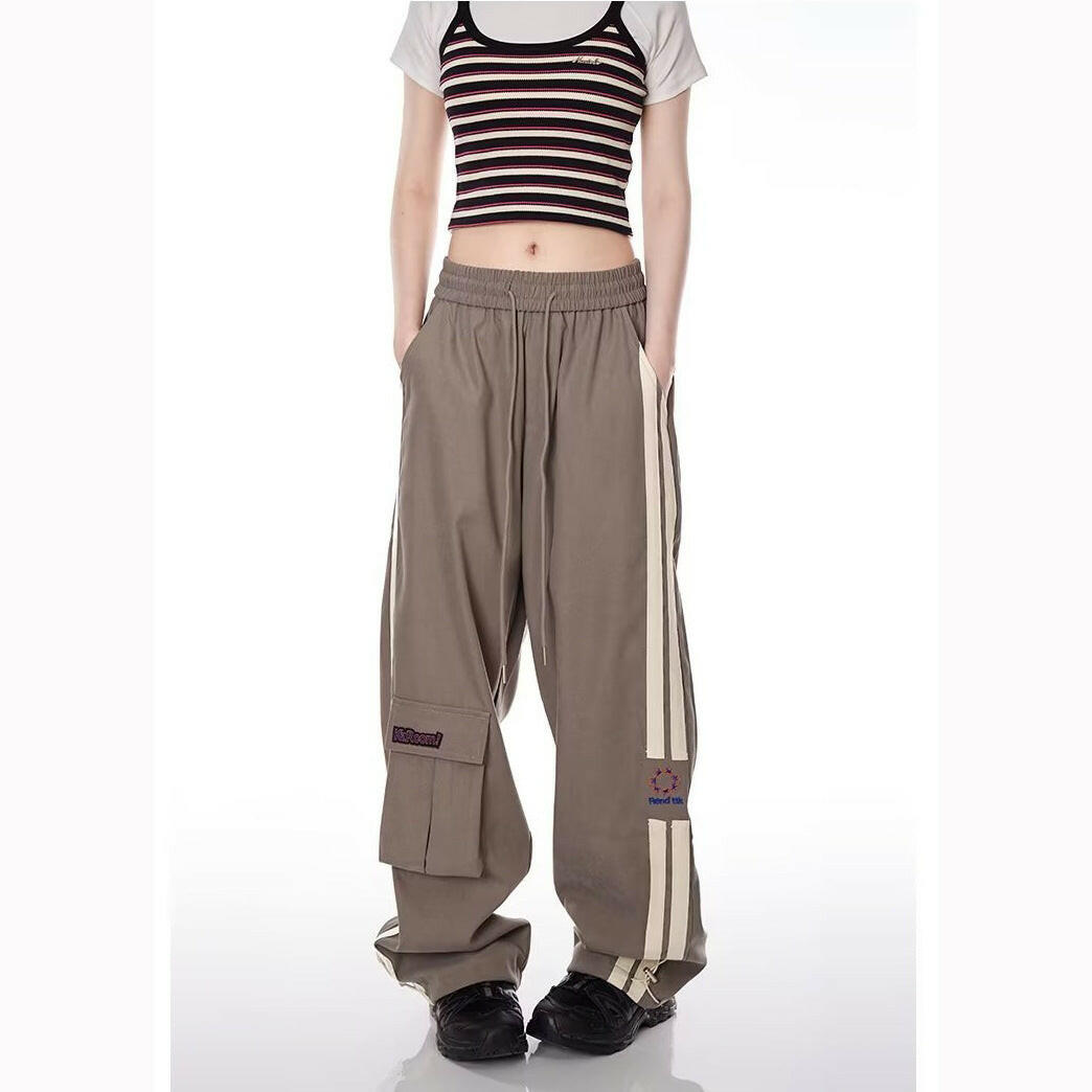 Women's Vintage Stripe Multi-pocket Casual Pants