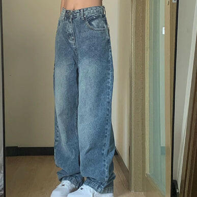 Plus Size High Waist Wide Leg Jeans For Women