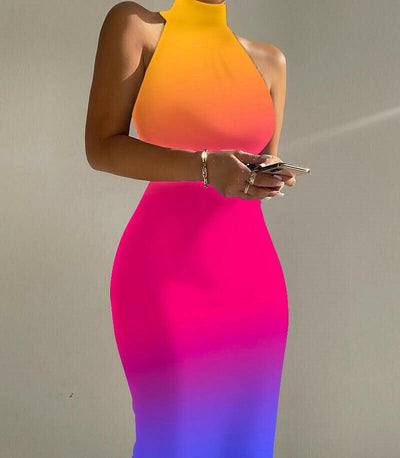Women's Clothing Sunken Stripe Printed Tight Skirt