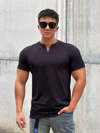 Men's Fashion Loose V-neck Short-sleeved Shirt